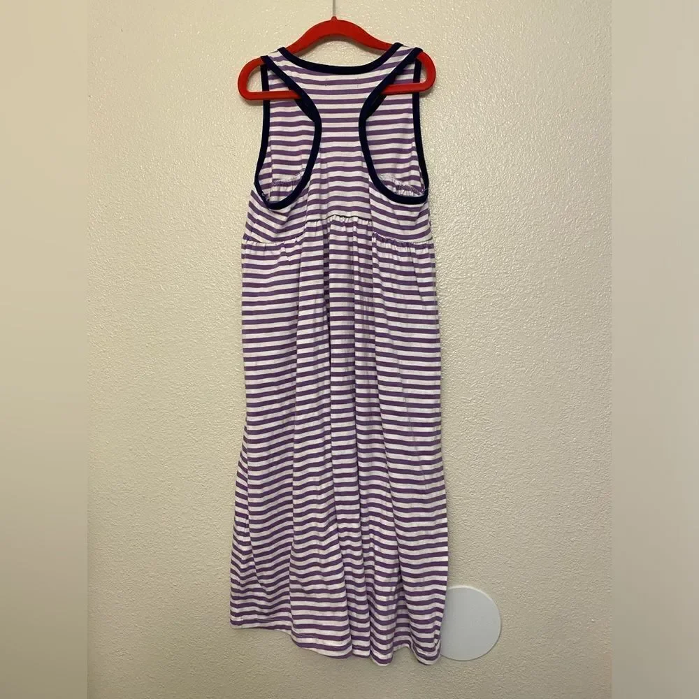 Gap lavender purple stripe hi low long Maxi racer back  summer dress XL /12
